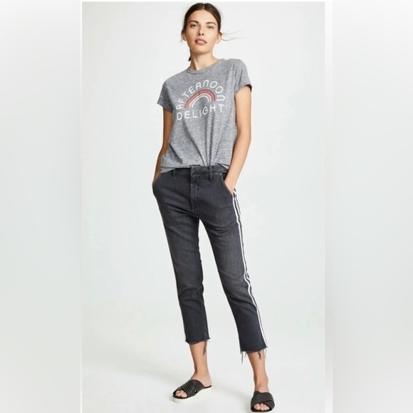 Mother The Shaker Prep Fray
Cropped Denim Jeans in Dear Mr
Black Racer Size 24 - Picture 1 of 9